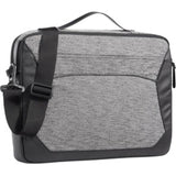 Water-resistant STM Goods Myth Briefcase in Granite Black, designed for 13-inch Apple Notebooks with multiple carrying options.