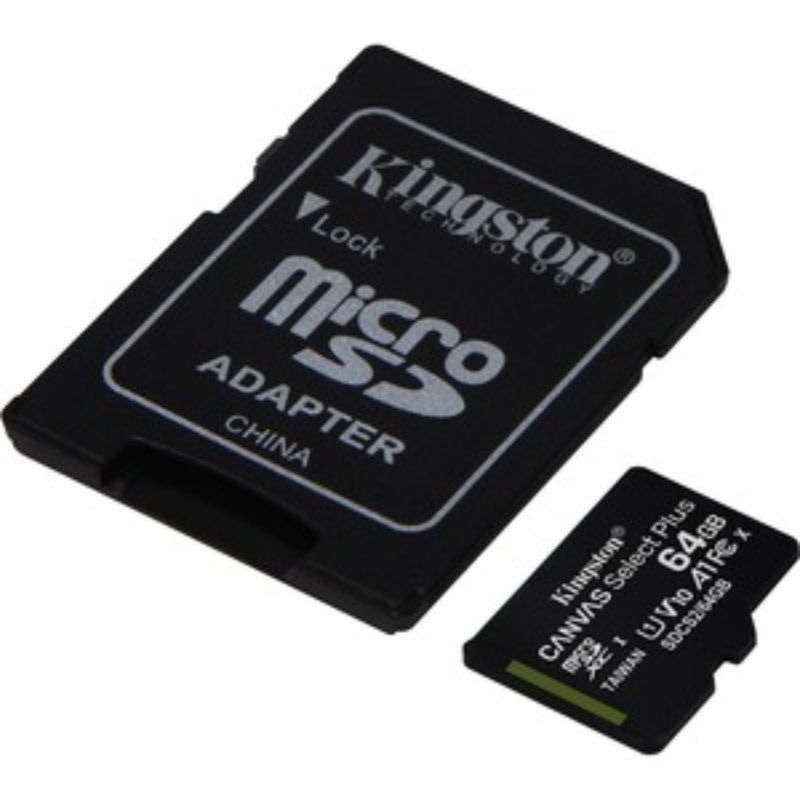 Kingston Canvas Select Plus 64GB microSDXC Card - Class 10, UHS-I, 100MB/s Read Speed, A1 for Android