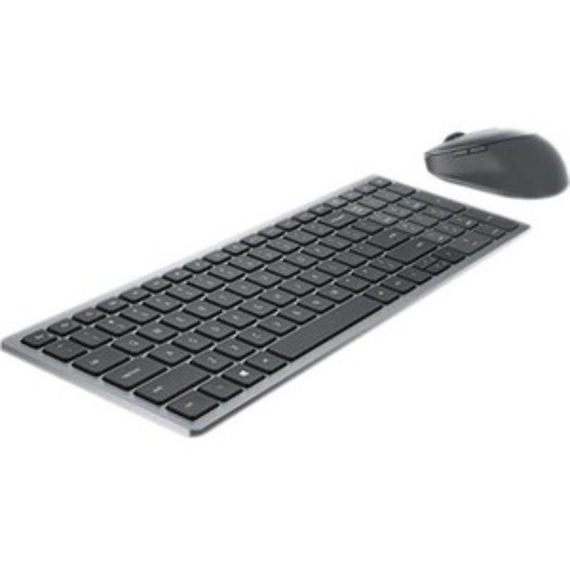 Dell Multi-Device Wireless Keyboard and Mouse Combo – Bluetooth & RF Connectivity, Ergonomic Design, Titan Gray