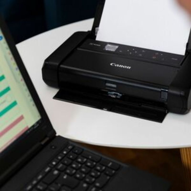 Portable Canon PIXMA TR150 Inkjet Printer - Wireless Colour Printing for Home & Office