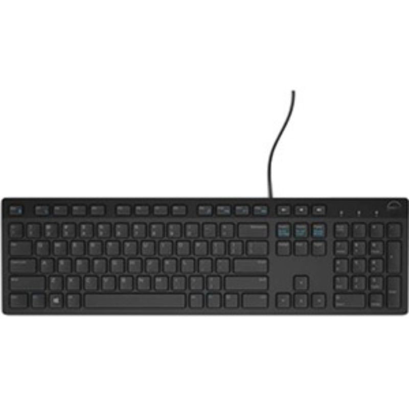 Dell KB216 Multimedia Keyboard - Spill Resistant, Full Layout, US English, Black - Ideal for Home & Office