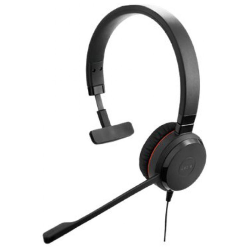 Jabra Evolve 30 Wired Mono Headset - Over-The-Head Design for Clear Communication and Comfort