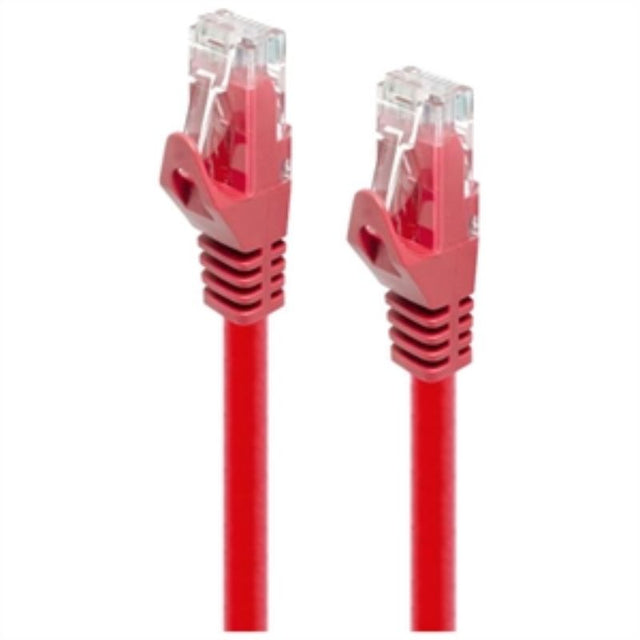 ALOGIC Red CAT6 Patch Cable, 0.3m long, snagless design for high-speed networking up to 1 Gbit/s.