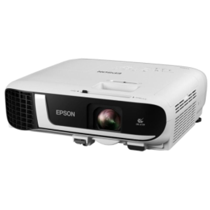 Epson EB-FH52 Full HD projector with 4000 lumens brightness, 16:9 aspect ratio, and max 300-inch screen size.