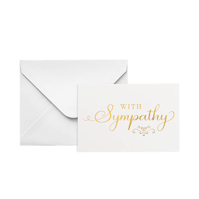 Gold Foil Card & Envelope With Sympathy Pack 25