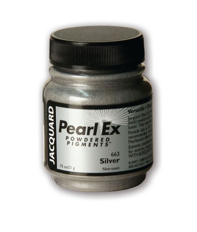 PEARL EX Powdered Pigment - JACQUARD SILVER 663 (21.26g)