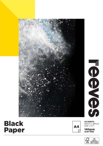 Reeves Black Paper Sketch Pads - A4