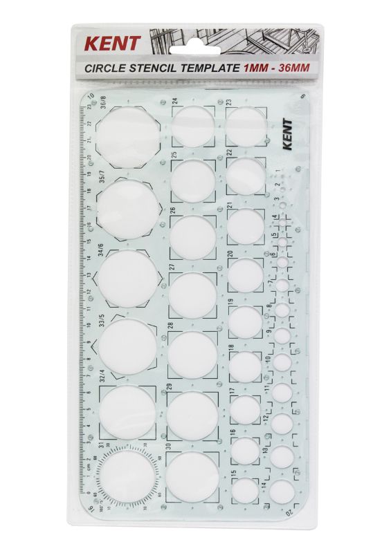 Kent Templates Circle (1mm - 36mm)