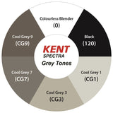 Kent Spectra Graphic Design Marker Set - Grey Tones (Set of 6)