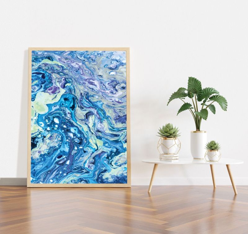 Reeves Pre Mixed Acrylic Pour Paint Set - Ocean (Set of 4)