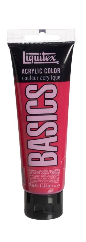 Acrylic Paint - Liquitex Basics - 118ml (Quinacridone Magenta)