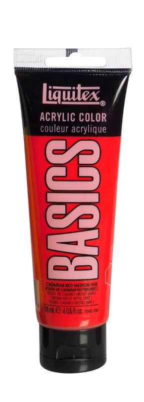 Acrylic Paint - Liquitex Basics 118ml (Cadmium Red Medium Hue)