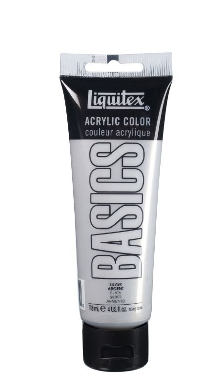 Acrylic Paint - Liquitex Basics 118ml (Silver)