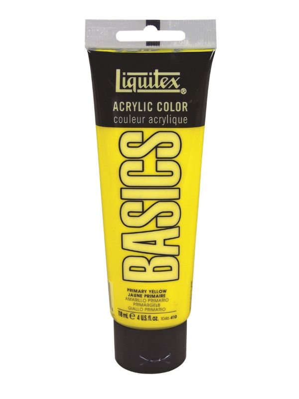 Acrylic Paint - Liquitex Basics 118ml (Primary Yellow)
