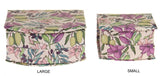 Jewellery Box - Curved Front Flowers PU Large (21cm)