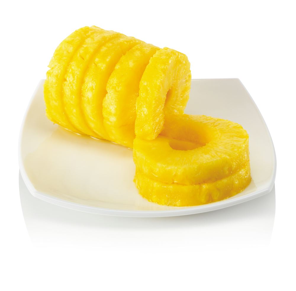 Zeal Pineapple Cutter with stainless steel blade and soft-touch handle for easy, mess-free slicing of pineapple.