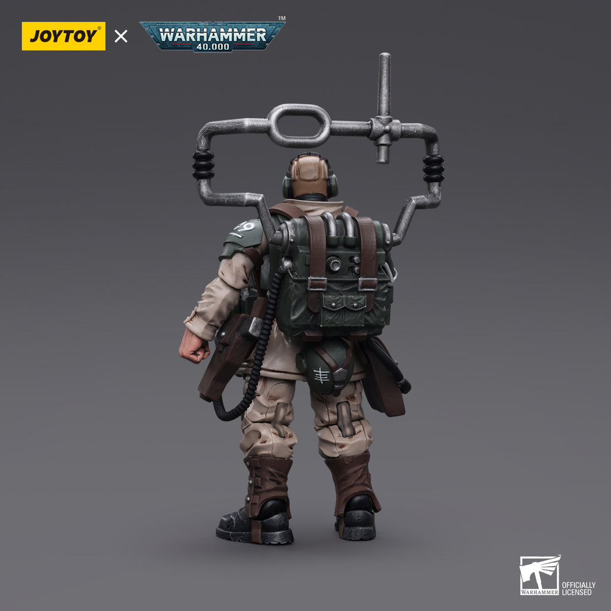 Warhammer 40K 1/18 Astra Militarum Cadian Command Squad Veteran with Master Vox