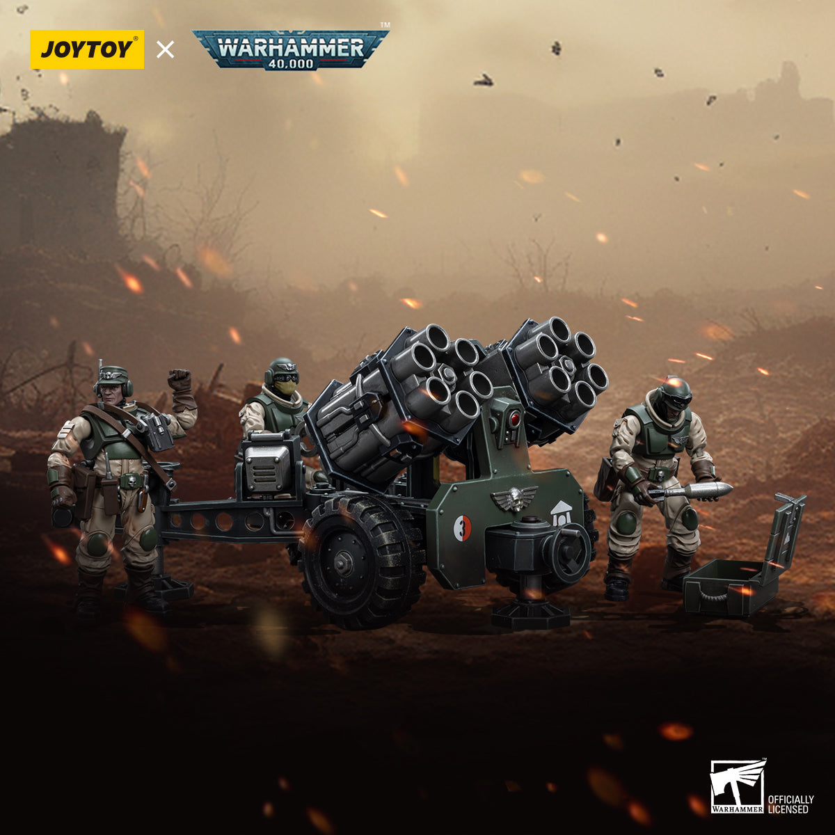 Warhammer Collectibles: 1/18 Scale Astra Militarum Ordnance Team with Malleus