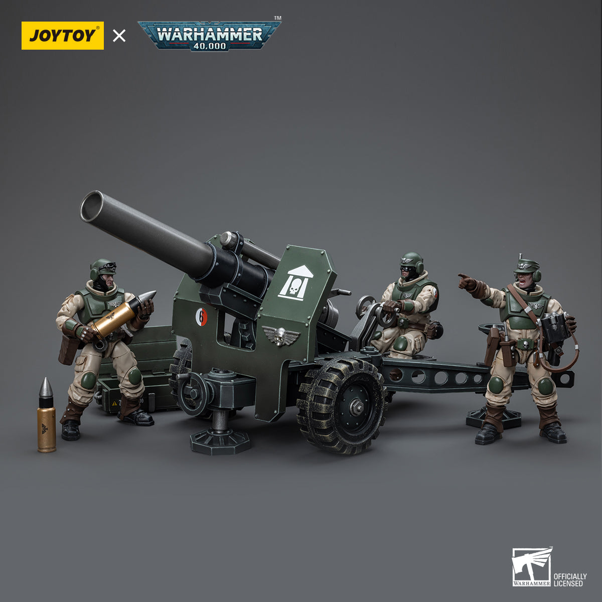 Warhammer Collectibles: 1/18 Scale Astra Militarum Ordnance Team with Bombast