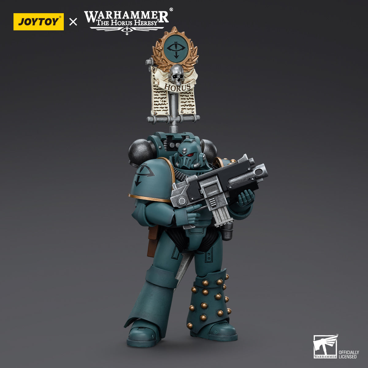 Warhammer 40K 1/18 Sons of Horus - Tactical Squad Legionary with Legion Vexilla