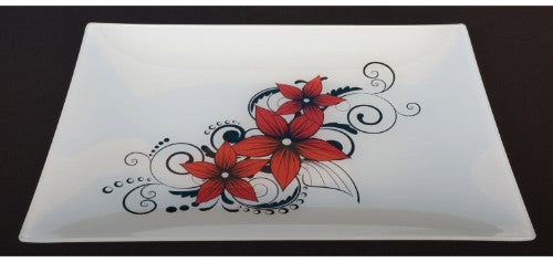 Platter - Flower (Glass)  - Kiwiana