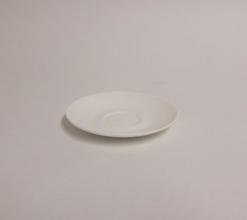 Set of 6 Rockingham bone china tea saucers, featuring a classic design for elegant tea and dessert serving.