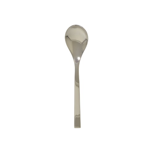 Set of 6 elegant Rockingham Swinton dessert spoons in stainless steel, perfect for desserts and special occasions.