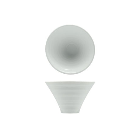Set of 6 elegant 10cm Rockingham Flared Mini Bowls, ideal for appetizers, desserts, and snacks, microwave-safe ceramic.