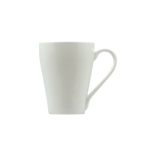 Set of 6 ceramic Rockingham Cone Mugs, 400ml capacity, modern geometric design, dishwasher and microwave safe.