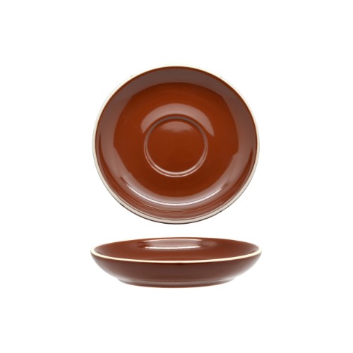 Set of 6 elegant Rockingham Brown espresso saucers, perfect for enhancing your coffee experience and protecting surfaces.