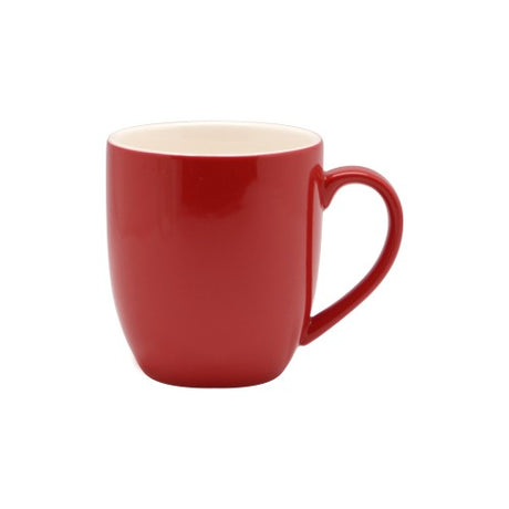 Set of 6 Rockingham Red Mugs, 380ml each, features elegant design and durable stoneware for coffee enthusiasts.