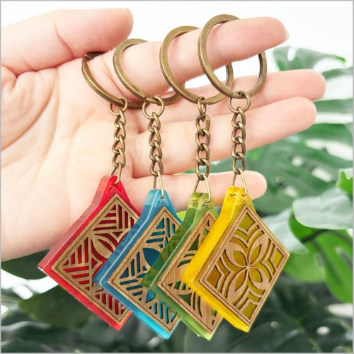Keychain: Tapa 3 Acrylic + Bamboo Keyrings + Keychains