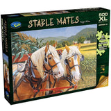 500-piece jigsaw puzzle featuring serene artwork of Maggie and Ben by John Sloane, measures 688mm x 493mm.