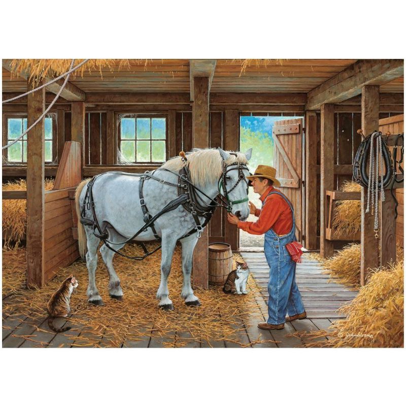 500-piece jigsaw puzzle featuring John Sloane's artwork, depicting charming everyday life scenes in vibrant colors.