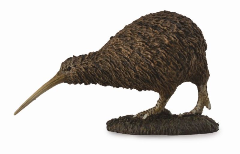 Hand-painted 6.7cm Kiwi figurine, showcasing detailed craftsmanship, safe for ages 3+, perfect for decor or educational purposes.