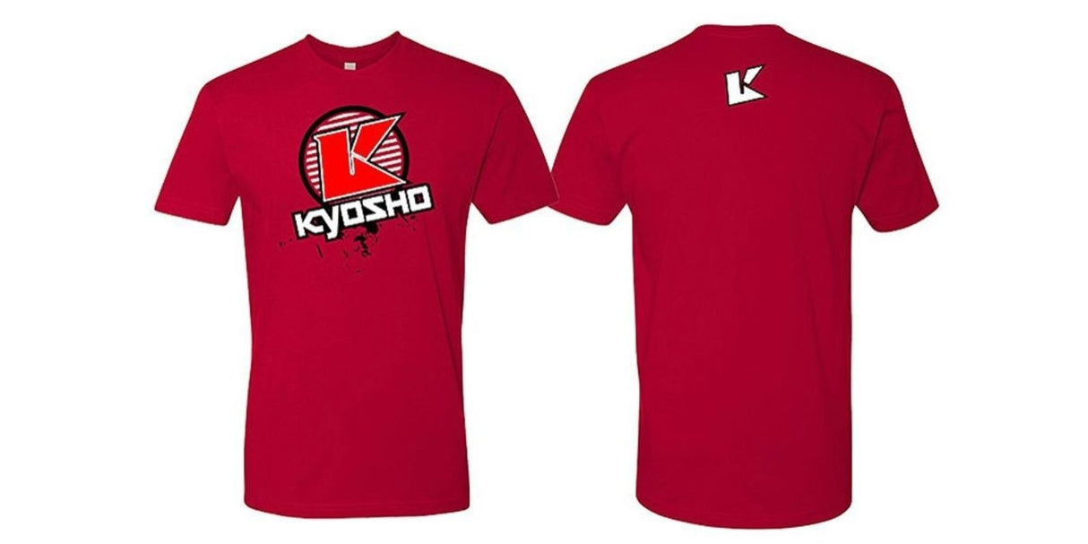 Kyosho Circle Red T-Shirt in Large, featuring an iconic logo, crafted from soft cotton for comfort and style.