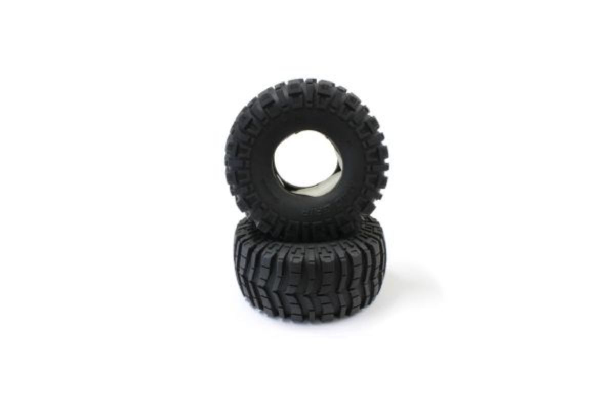 Durable Kyosho Mad Crusher Tyres (2) designed for all-terrain performance and exceptional grip for RC vehicles.