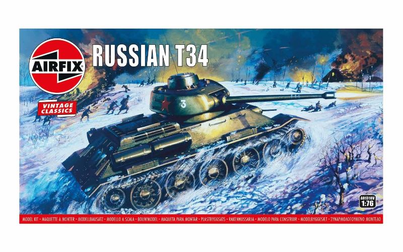 Airfix Kit Model - Russian T34 Medium Tank 1:76