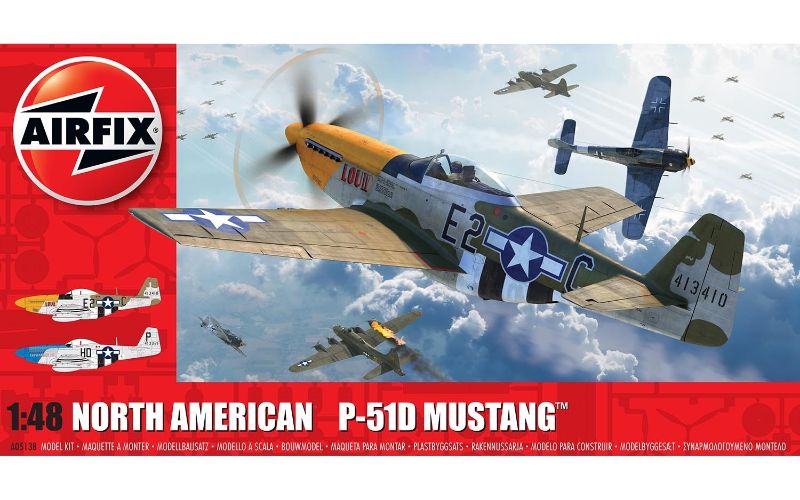 Airfix Kit Model - North American P51-D Mustang (Filletless Tails)