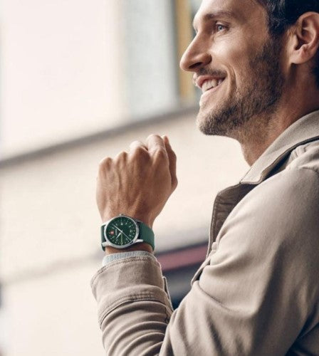 Men's Watch - WENGER CITY GMT 42mm Green Dial & Silicon Strap