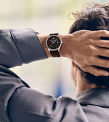 Men's Watch - WENGER CITY GMT 42mm Black Dial & Silicon Strap