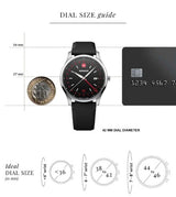 Men's Watch - WENGER CITY GMT 42mm Black Dial & Silicon Strap