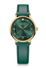 Women's Watch - WENGER URBAN DONNISSIMA 35mm Green Dial Leather Strap