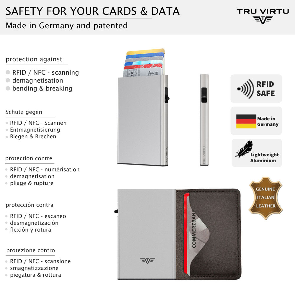 Sleek Card Case - Tru Virtu Nappa (Brown/Black)