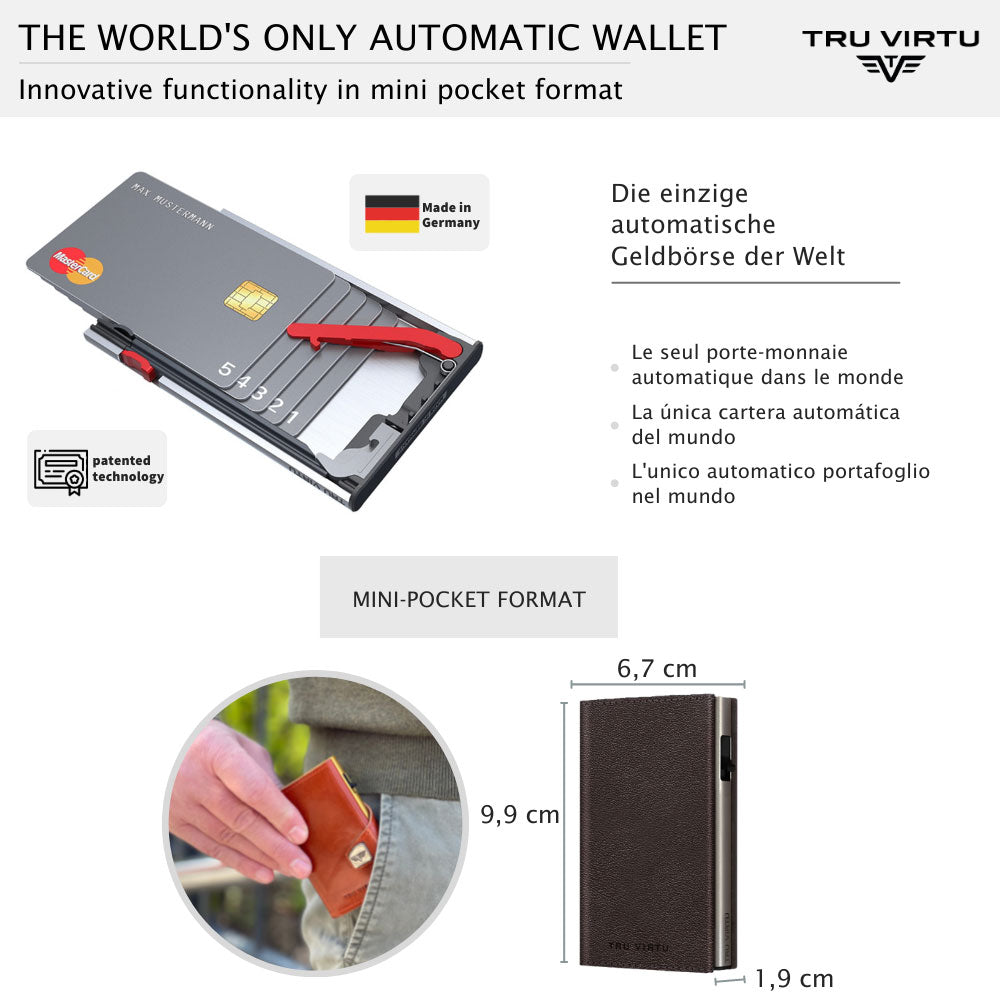 Sleek Card Case - Tru Virtu Nappa (Brown/Black)
