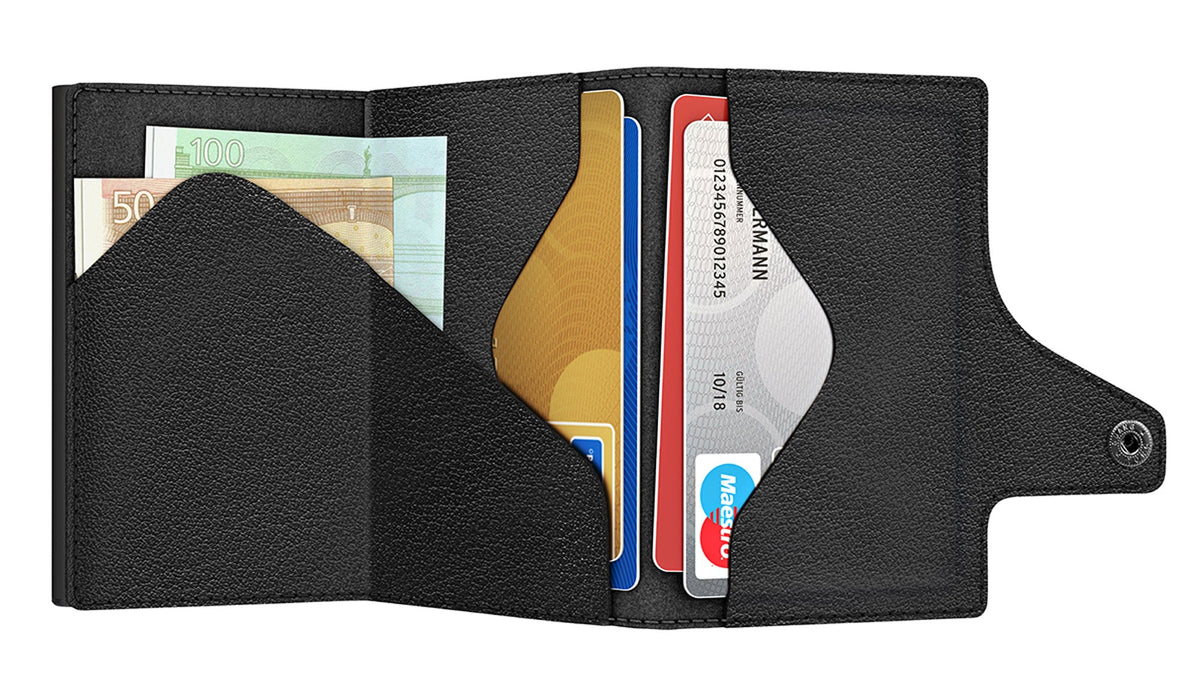 Card Case - Tru Virtu Coin Diagonal (Carbon/Black)