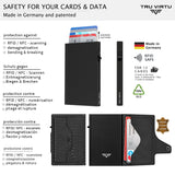 Card Case - Tru Virtu Coin Diagonal (Carbon/Black)