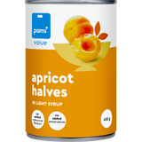 Pams Value Apricot Halves Syrp 410g