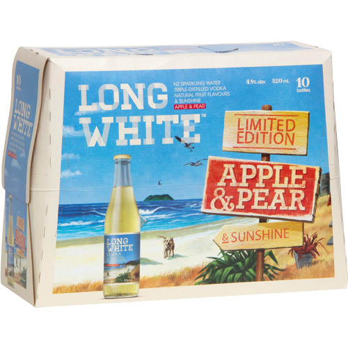 Long White Vdk Apple Pear 10pk 320mlbtl