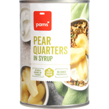 Pams Pear Quarters In Syrup 410g